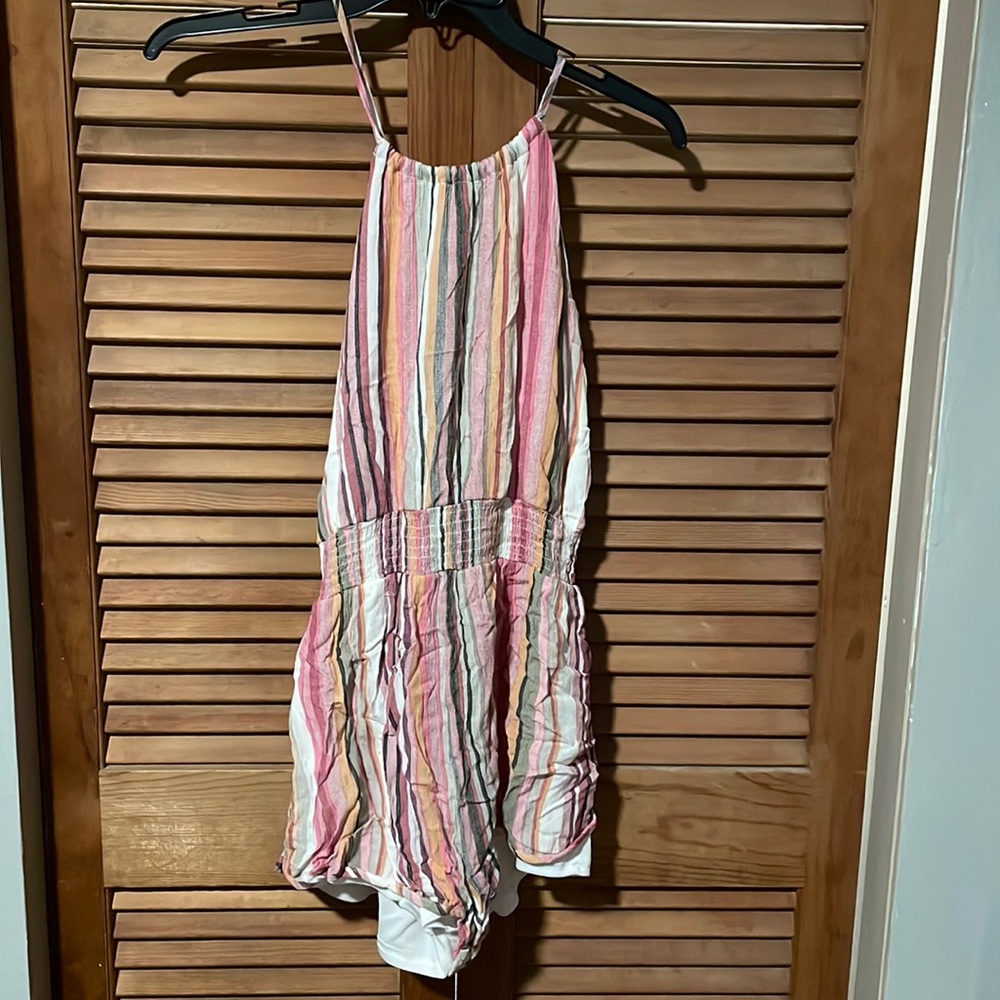 she + sky multi-color romper, size S